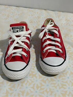 Converse‎ Red Low Top All Star Kids Sneakers